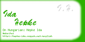 ida hepke business card
